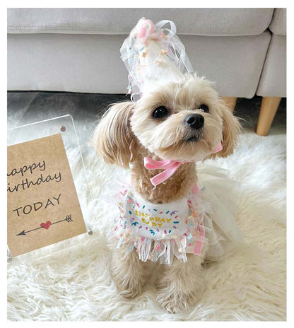 新作セール犬 バースデー よだれかけ 猫 かわいい スカーフ 小型犬 ペット用 ビブ 首飾り 誕生日 ハッピーバースデー ドッグウェア アクセサリー おしゃれ いぬ プレゼント ギフト スタイ ネコ