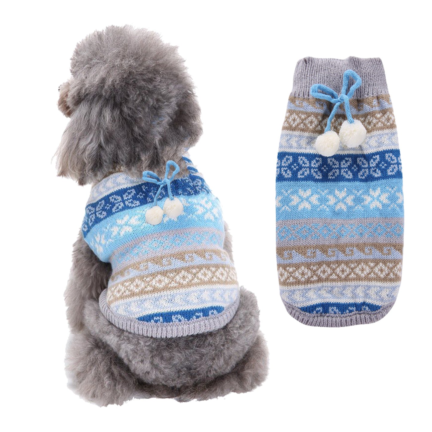 人气新作ペット服 中小型犬VIPテディニューファーザークリスマスペットニットジャンパー犬の服 ペット服