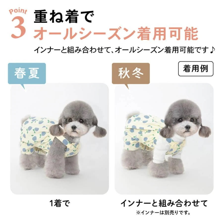 犬服 キャミソール ドッグウェア ワンピース サロペット 秋服 夏服 春服 かぼちゃパンツ カットソー ドッグウエア 犬の服 犬 服 フルーツ柄かぼちゃパンツ