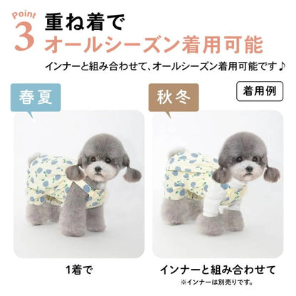 犬服 キャミソール ドッグウェア ワンピース サロペット 秋服 夏服 春服 かぼちゃパンツ カットソー ドッグウエア 犬の服 犬 服 フルーツ柄かぼちゃパンツ