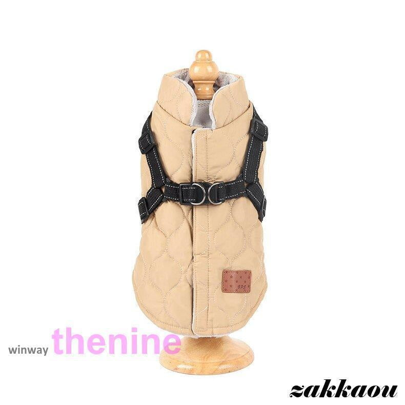 犬 服 ジャンパー 犬の服 ハーネス一体型防寒ジャンパー ドッグウェア ジャケット 小型犬 中型犬 秋 秋服 冬 冬用 冬服 秋冬 おしゃれ アウター コート お出かけ