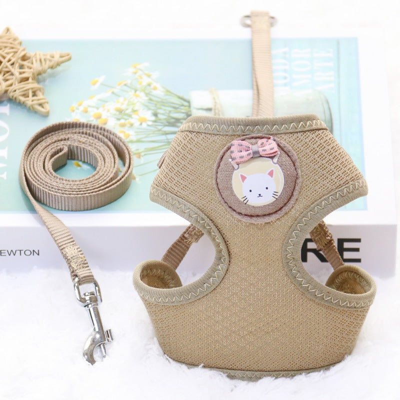 ハーネスリードセット 中型犬 胴輪 90 ハーネス 簡単装着 ペット用品 ネコ用ハーネス 犬 ペットハーネス お出かけ 犬用 犬用ハーネス おしゃれ リーシュ お散歩 小型犬 2点セット リード 猫用