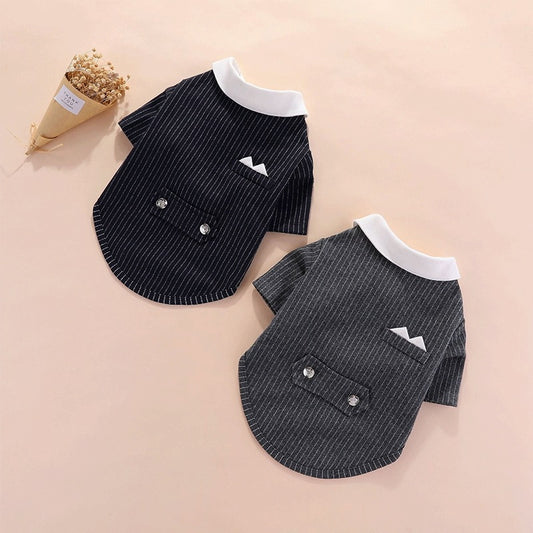 【輸送費無料】結婚式に出席するペットの猫の服夏のハンサムな犬BichonPuppet猫の薄いスーツテディスーツのド