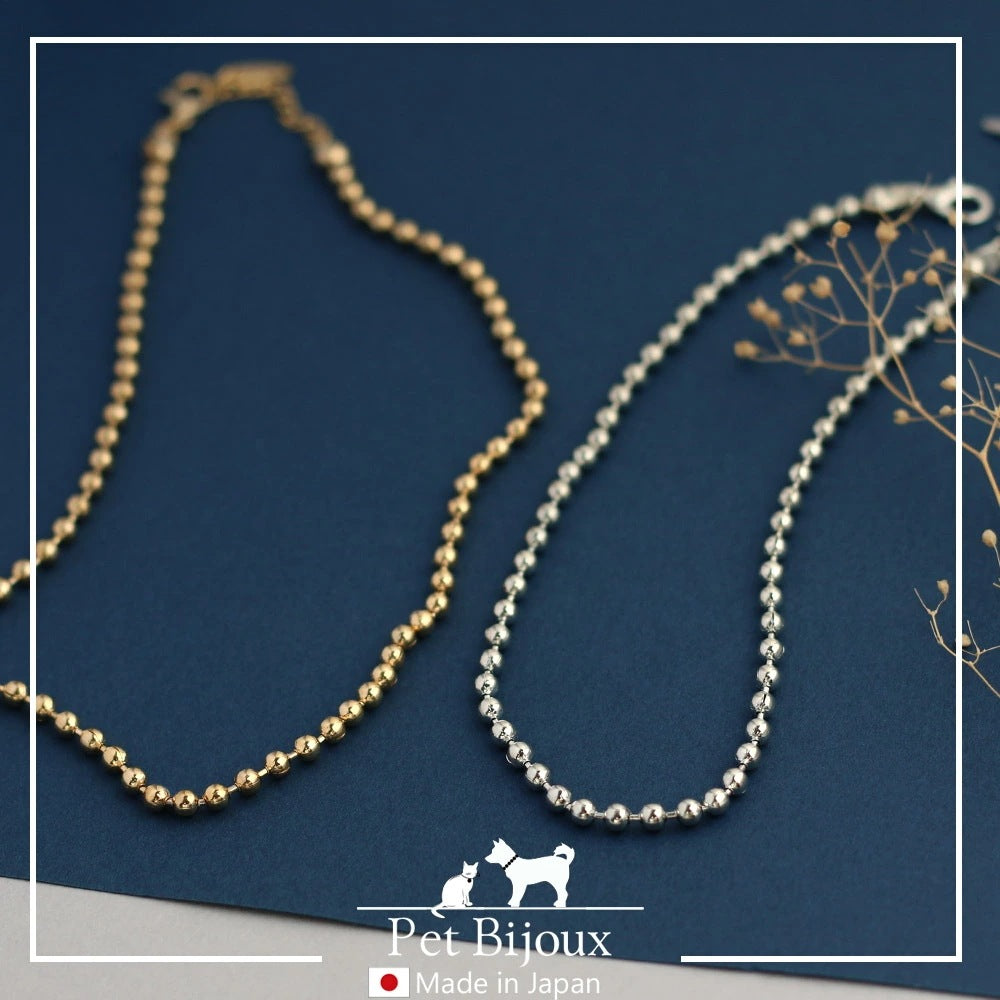 <a href="https://www.qoo10.jp/gmkt.inc/Search/brand.aspx?brandno=121124" target="_blank" class="title_brand" id="btn_brand" title="MELODY ACCESSORY">MELODY ACCESSORY</a>K18GP 送料無料 ドッグアクセサリー 犬用 ネックレス 首輪 チョーカー 犬 いぬ DOG ねこ 猫 ペット ボールチェーン シンプル 小型犬 中型犬 かわいい おしゃ