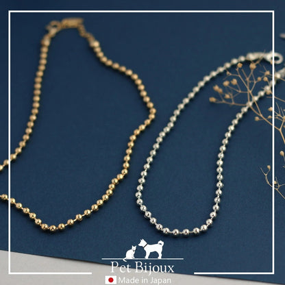 <a href="https://www.qoo10.jp/gmkt.inc/Search/brand.aspx?brandno=121124" target="_blank" class="title_brand" id="btn_brand" title="MELODY ACCESSORY">MELODY ACCESSORY</a>K18GP 送料無料 ドッグアクセサリー 犬用 ネックレス 首輪 チョーカー 犬 いぬ DOG ねこ 猫 ペット ボールチェーン シンプル 小型犬 中型犬 かわいい おしゃ
