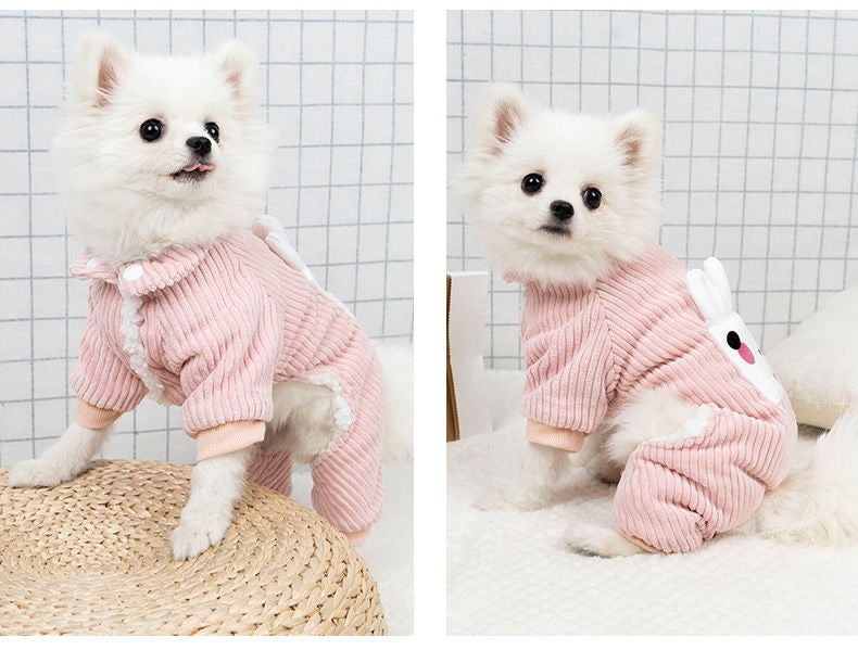 人気秋冬新しいペットウェア かわいい厚手ペット服 暖かい 快適犬洋服