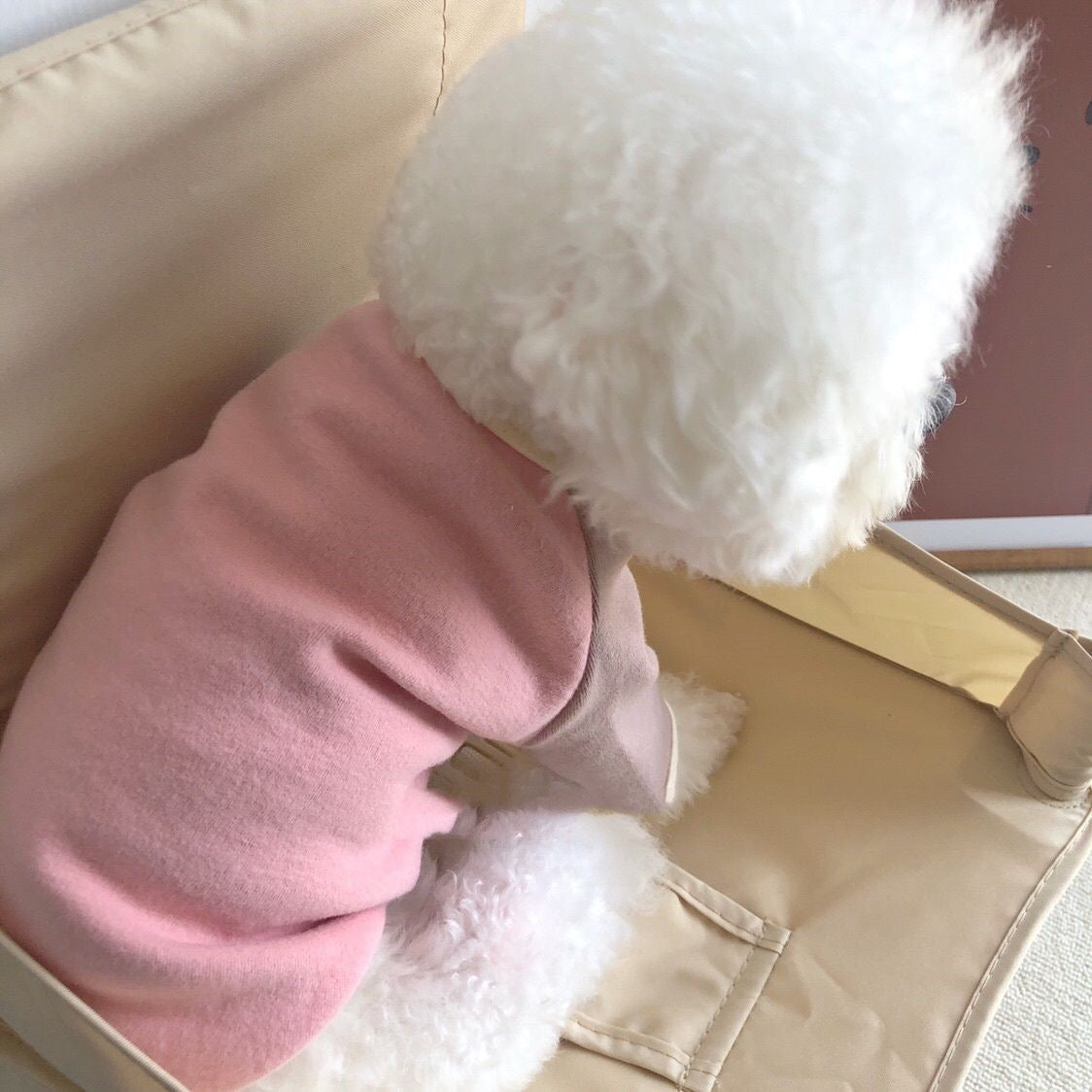 韓国 ペットウェア 新しい切り替えペット冬服 暖かいゆったりペットウェア シンプル中型犬服 可愛い