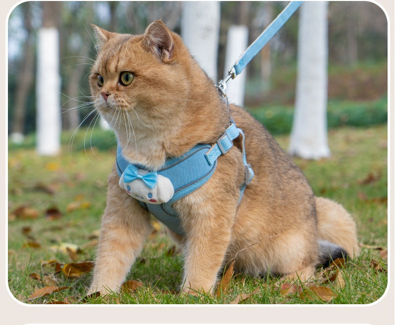猫 犬 ハーネス 首輪 胴輪 りーど 着脱 軽量 簡単 抜けない 柔らかさ つけやすい ソフト セット 散歩 リードイヌ 子猫 子犬 おしゃれ ペット 小型犬 犬猫通用 リ一ド150cm