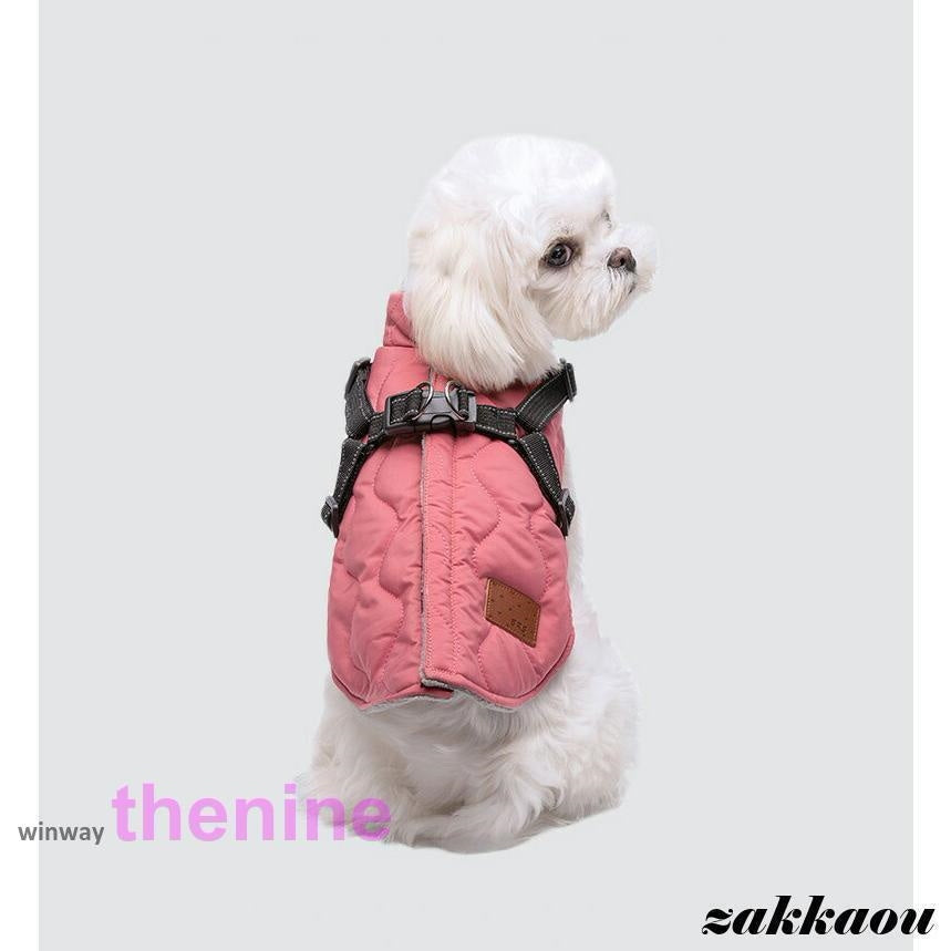 犬 服 ジャンパー 犬の服 ハーネス一体型防寒ジャンパー ドッグウェア ジャケット 小型犬 中型犬 秋 秋服 冬 冬用 冬服 秋冬 おしゃれ アウター コート お出かけ