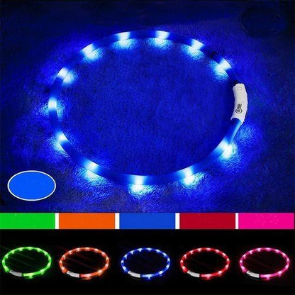 小型犬 プレゼントラッピング無料 犬 中型犬 シリコン 大型犬 防水 猫 LED 夜の散歩 首輪 取り外し可能 光る
