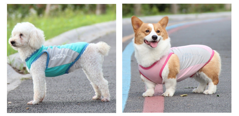 本日の販促 涼感 ひんやり クールベスト 冷感 熱中症対策 反射テープ付き 夏 ペットウェア ひんやりベスト 冷感犬服 ペット クールウェア 服 ペット 小型犬大好評