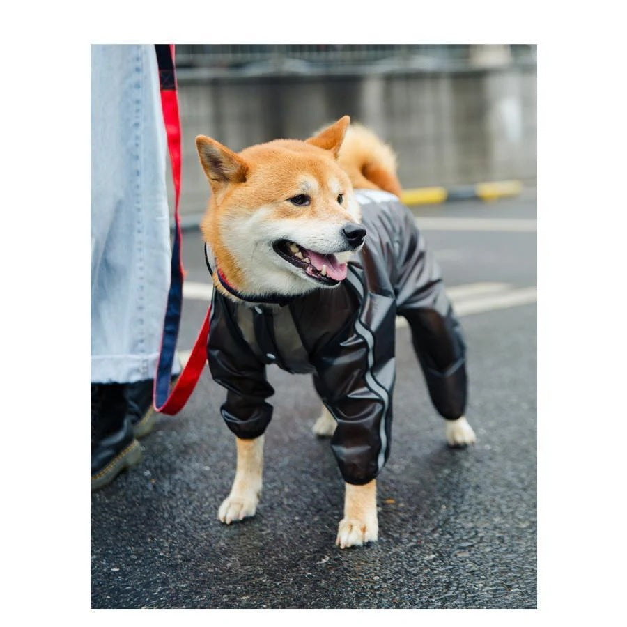 犬用 レインコート ポンチョ 着せやすい ドッグウェア 雨具 カッパ 透明 フード付 XSからXXL 小型 中型 大型 チワワ ダックス 柴犬 ブラック ホワイト