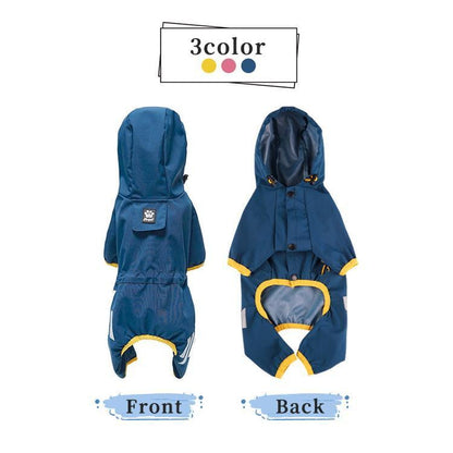 犬用 レインコート レインパーカー 犬 四季通用 帽子付き ペット服 ドッグウェア 可愛い 通気 軽量 ペット用品 着脱簡単 4本足 雨具 小型犬 中型犬 おしゃれ