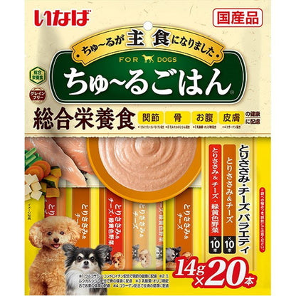 <a href="https://www.qoo10.jp/gmkt.inc/Search/brand.aspx?brandno=77771" target="_blank" class="title_brand" id="btn_brand" title="いなばペットフード">いなばペットフード</a>いなば ちゅ～るごはん 20本 とりささみチーズバラエティ