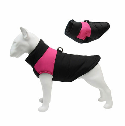 【輸送費無料】一番安い 犬服中綿ダウンジャケット 小型犬 暖かい アウター ハーネス 犬の服 秋冬 犬服 袖なし ドッグウェア いぬ チワワプードル柴犬防風 中型犬大型犬 背中開き 冬用 着せやすい