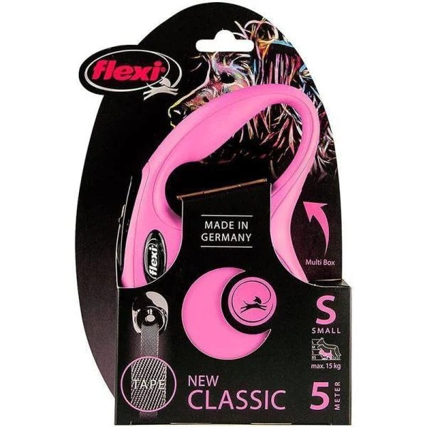フレキシ (flexi) ニュークラシック テープ S(15kg未満) 5m ピンク 犬用リード