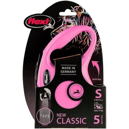 フレキシ (flexi) ニュークラシック テープ S(15kg未満) 5m ピンク 犬用リード