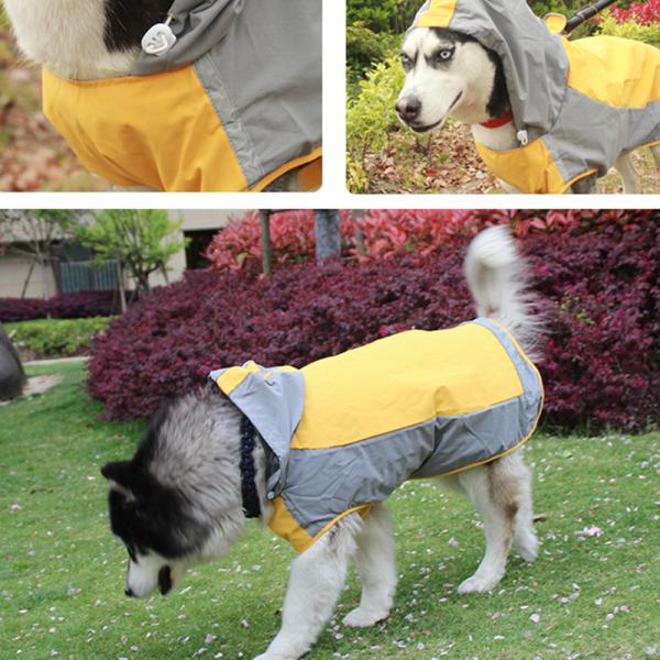 犬用 レインコート ポンチョ 中型犬 大型犬 ドッグウェア かわいい ペット 服 ウェア 雨具 防水