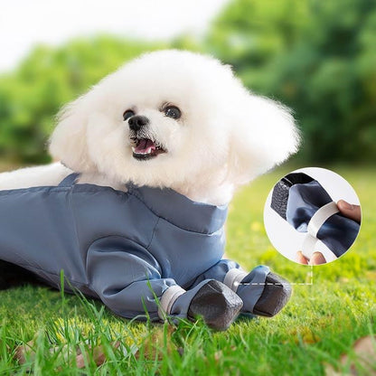 レインコート 脱げない 犬 防水 スペンダー付き犬用パンツ 屋外四本足パンツ 滑り止め 大人の魅力 犬服 犬用レッグカバー 調節可能 レインパンツ サスペンダー付