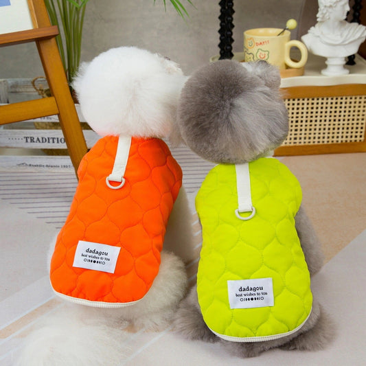 人気犬の服ペットの服小型犬猫も着れる秋冬あったか快適ピーチコットンコート