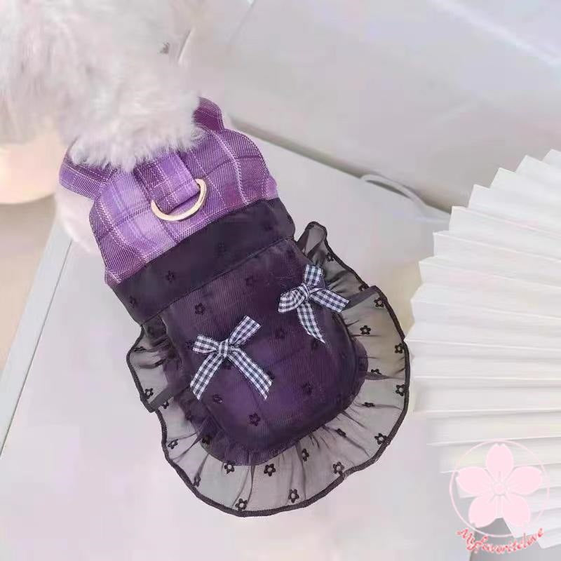 超目玉新品 ペット 服 安い 犬 春 夏 ギンガム チェック フリル ワンピース かわいい 可愛い ハイブランド 猫 ドッグウェア