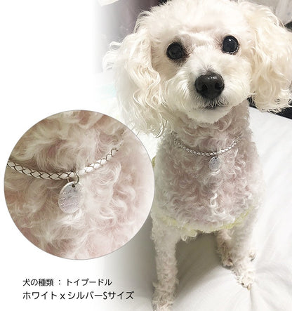 ハンドメイドオーダーメイド商品犬 首輪 おしゃれ 中型犬 小型犬 本革 かわいい 犬首輪 犬の首輪