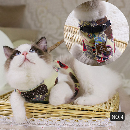 ペット用品猫用ハーネス＆リードのセット S M L