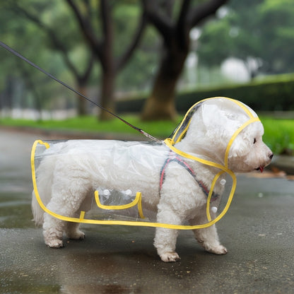 人気犬用マッキントッシュ 透明防水レインウェア 小・中型犬 ペット用マッキントッシュ