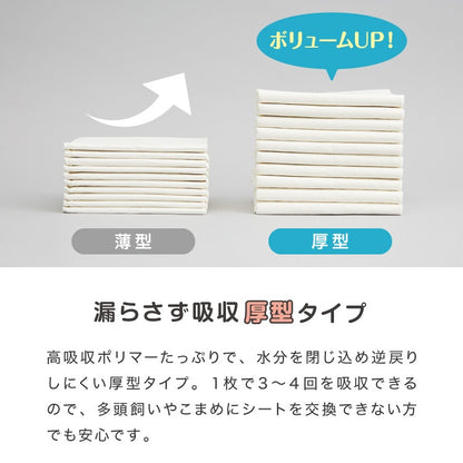 <a href="https://www.qoo10.jp/gmkt.inc/Search/brand.aspx?brandno=134820" target="_blank" class="title_brand" id="btn_brand" title="リコメン堂">リコメン堂</a>ペットシーツ 厚型 レギュラー 400枚 ワイド 200枚 スーパーワイド 100枚 ウルトラワイド 50枚 ホワイト 白 大容量 超吸収 抗菌 消臭 トイレシート トイレシーツ ペットシート