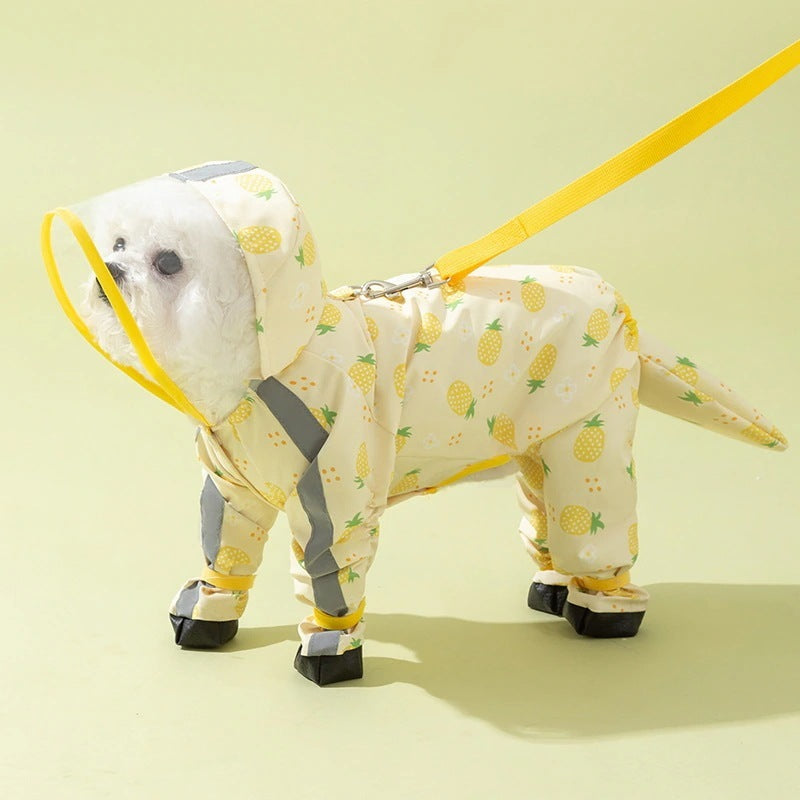 ペット用品 アニメ 防水 ペット用レインコート 四肢を完全に覆うレインコート 小型犬から中型犬まで 雨の日のお出かけ 犬の服 夏用