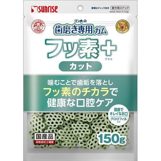 <a href="https://www.qoo10.jp/gmkt.inc/Search/brand.aspx?brandno=26472" target="_blank" class="title_brand" id="btn_brand" title="マルカン">マルカン</a>ゴン太の歯磨き専用ガム フッ素プラス カット クロロフィル入り 150g