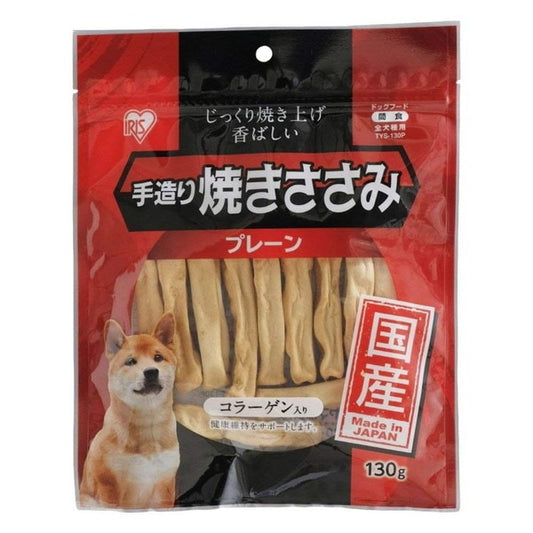 <a href="https://www.qoo10.jp/gmkt.inc/Search/brand.aspx?brandno=49458" target="_blank" class="title_brand" id="btn_brand" title="アイリスオーヤマ">アイリスオーヤマ</a>TYS-130P 手造り焼きささみプレーン 130g