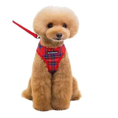 犬 ハーネス 犬ハーネスリードセット 犬のハーネスリードセット 犬用ハーネス おしゃれ チェック 犬 服 犬服 小型犬 中型犬 脱げない 犬の服 胴輪 簡単装着