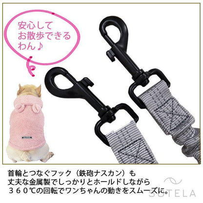 伸縮リード お散歩用 2頭引きリード ツインリードフレンチブルドッグ 中型犬 ラクラク 多頭飼い