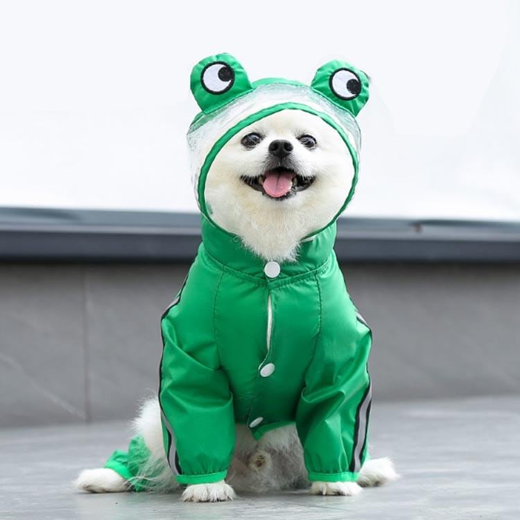 犬服 レインコート ドッグウェア 雨具 レインウェア ポンチョジャケット ペット服 ドッグ フード付き 反射テープ付き 雨の日 防水