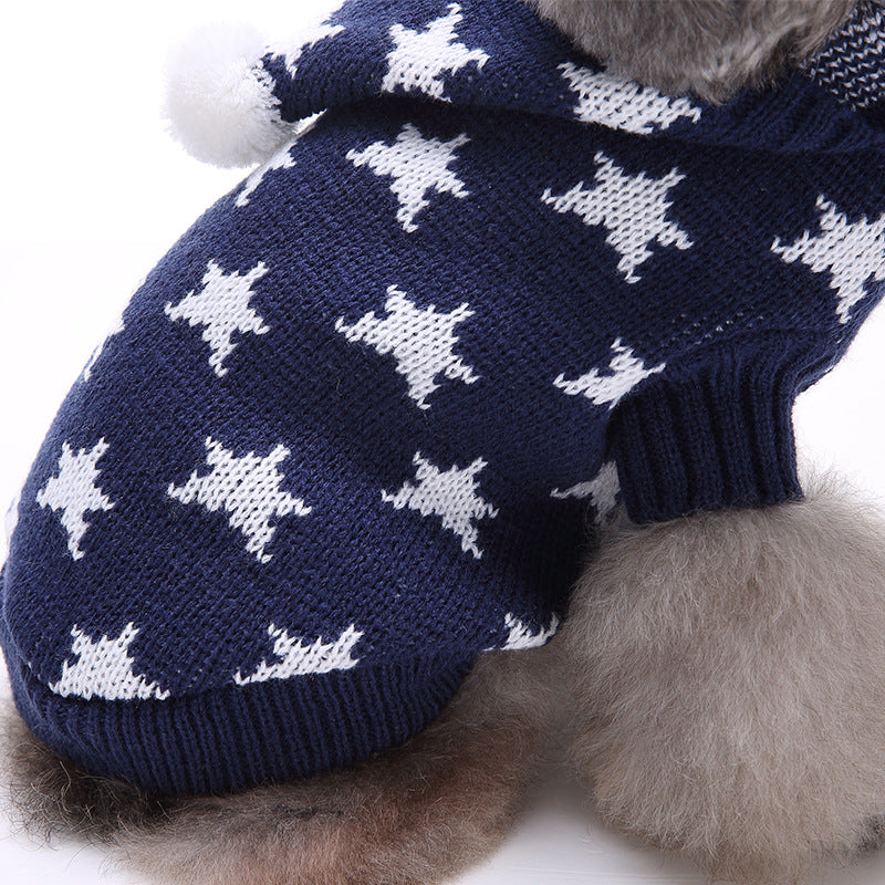 2023年新作入荷　ペット服 犬　服　Tシャツ ドッグウェア犬服クリスマス衣雪花セーターハロウィンペット服セーターヘラジカ衣犬セーター