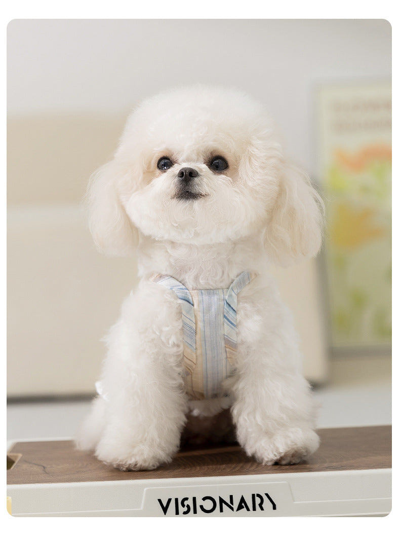 犬 洋服 2025新作犬服春夏ボーダー蝶結びキャミソール小型犬ペットドレス