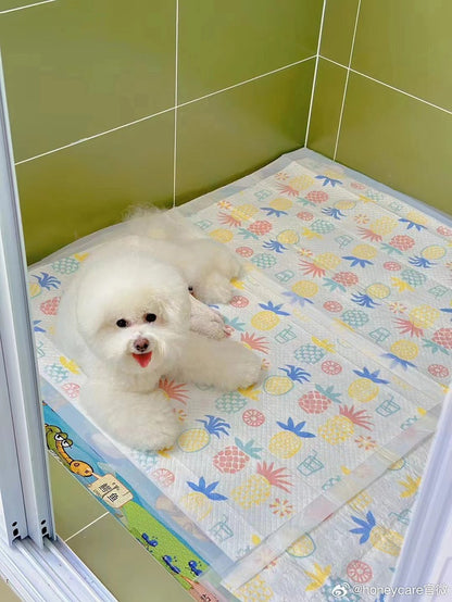 <a href="https://www.qoo10.jp/gmkt.inc/Search/brand.aspx?brandno=109151" target="_blank" class="title_brand" id="btn_brand" title="Honeycare">Honeycare</a>ペットシーツ パイナップル柄入り ペットシート厚型 サイズ選択可 レギュラー ワイド スーパーワイド かわいいな柄付き
