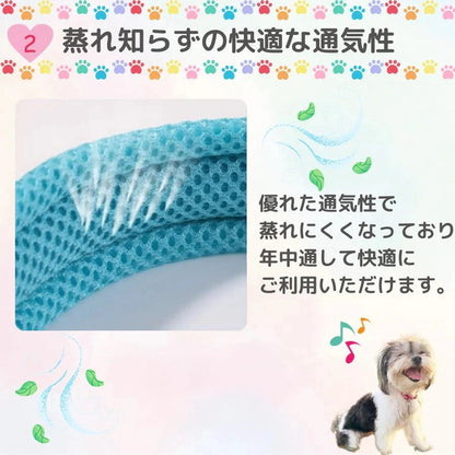 工ガ割-犬 首輪 メッシュ 軽い 軽量 頑丈 反射 夜 蛍光 目立つ 小型犬 中型犬 大型犬 猫 可愛い おしゃれ カラフル ペット ソフト 通気性 春 夏 秋 冬 年中