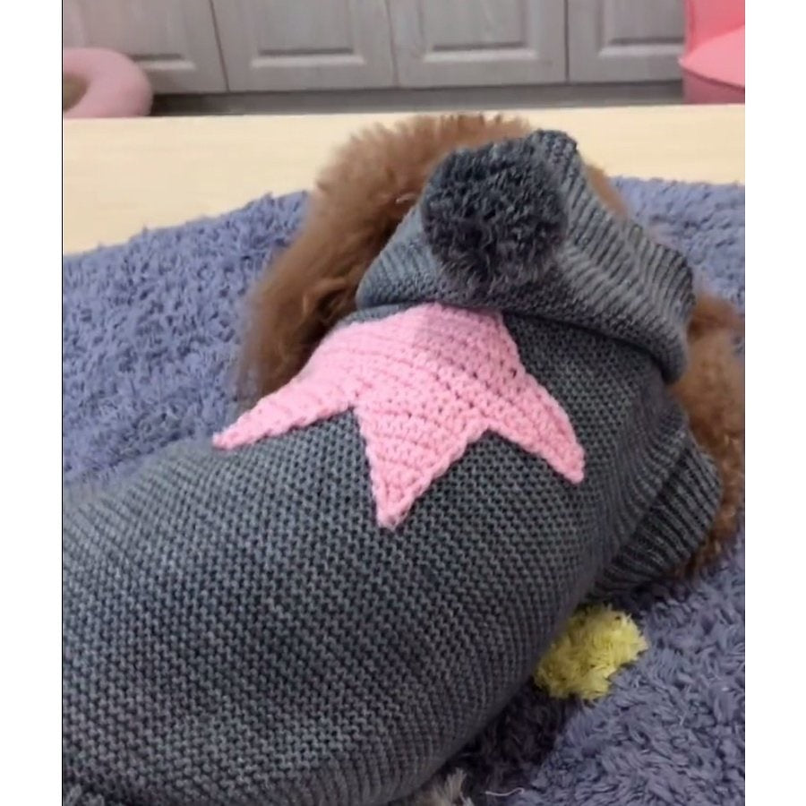 犬服 セーター パーカー 編み 犬のニット かわいい ドッグウェア ドッグクローズ トイプードル チワワ ポメラニアン 小型犬 メール便対応