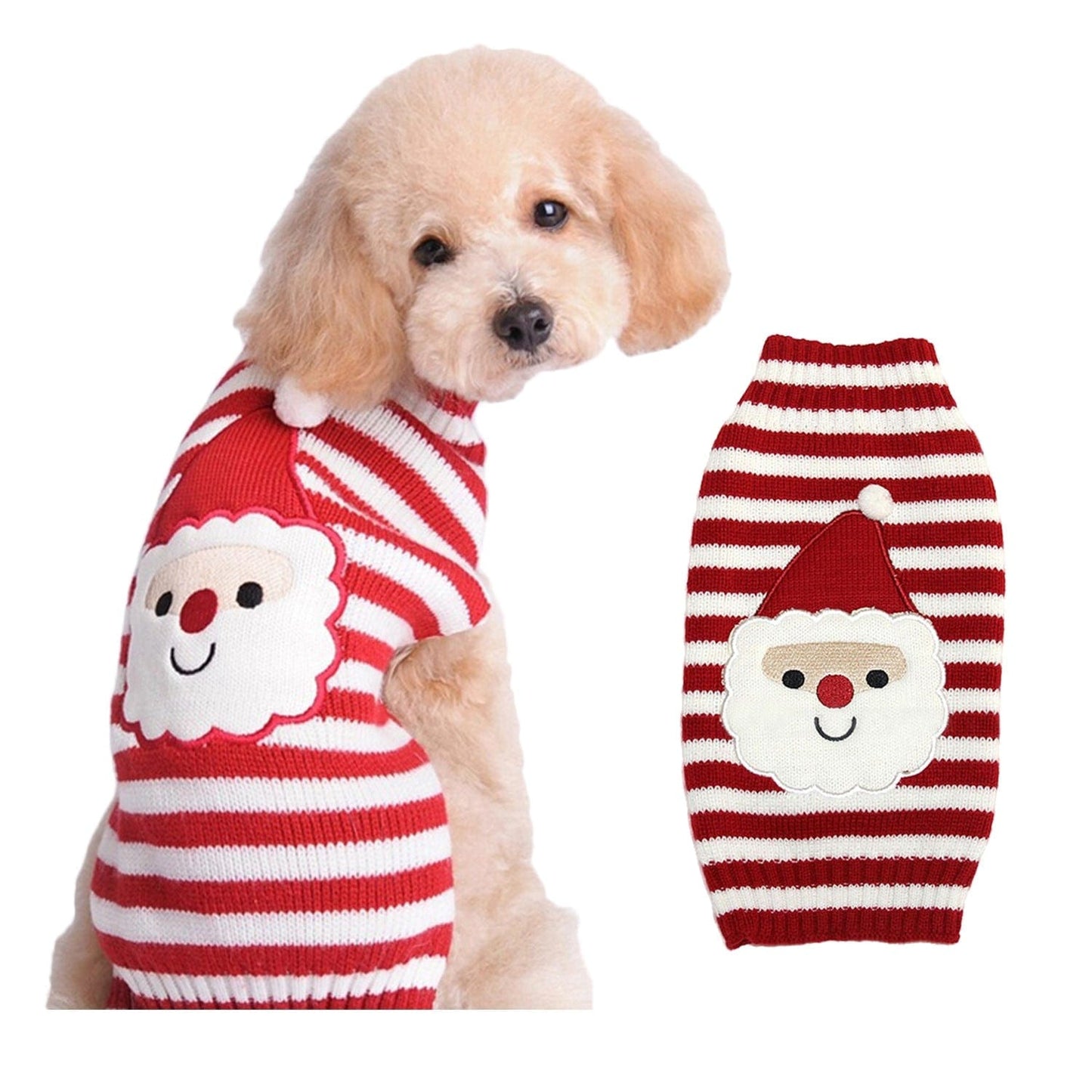 人气新作ペット服 中小型犬VIPテディニューファーザークリスマスペットニットジャンパー犬の服 ペット服