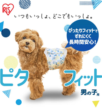 <a href="https://www.qoo10.jp/gmkt.inc/Search/brand.aspx?brandno=49458" target="_blank" class="title_brand" id="btn_brand" title="アイリスオーヤマ">アイリスオーヤマ</a>【公式】長時間安心／ ペットオムツ 男の子 マナーベルト オス 超小型犬 中型犬 ペット用 紙おむつ 介護 粗相 PitaFit MNPD * 送料無料