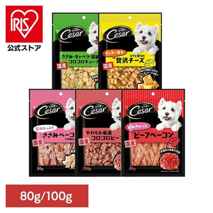 <a href="https://www.qoo10.jp/gmkt.inc/Search/brand.aspx?brandno=129137" target="_blank" class="title_brand" id="btn_brand" title="MARTH">MARTH</a>犬用おやつ Cesar シーザースナック 各種 80g/100g CES1 マースジャパンリミテッド