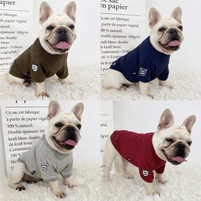 Tシャツ 散歩 フレブル 普段着 ドッグウェア 半袖 フレンチブルドッグ ペット服 中型犬 おしゃれ