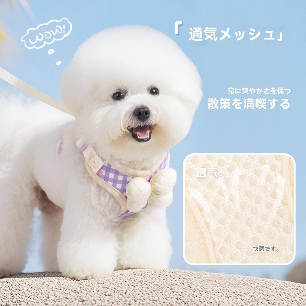 ペット用リード ハーネス リード 犬 2点セット 犬猫兼用 胴輪 脱げない 簡単 小型犬 中型犬 大型犬 散歩 ペット ストレスフリーで快適お散步