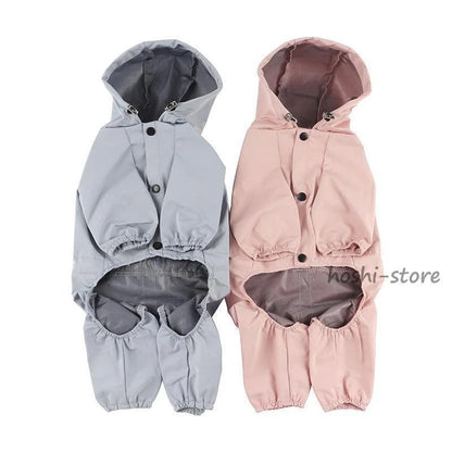 ペット服 ドッグウェア レインコート 犬の服 犬服 雨服 雨の日 防水 雨具 お散歩 梅雨対策 着脱簡単 雨具 パーカー フード付き 四足 小中型犬用
