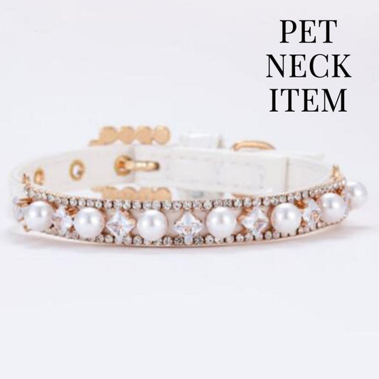 キラキラ pet Accessory ペットアクセサリー チョーカー おしゃれ首輪 neck 猫用首輪 パール 首輪 犬用首輪