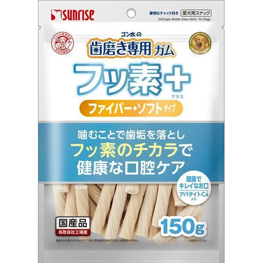 <a href="https://www.qoo10.jp/gmkt.inc/Search/brand.aspx?brandno=26472" target="_blank" class="title_brand" id="btn_brand" title="マルカン">マルカン</a>ゴン太の歯磨き専用ガム フッ素プラス ファイバーソフト Sサイズ アパタイトカルシウム入り 150g