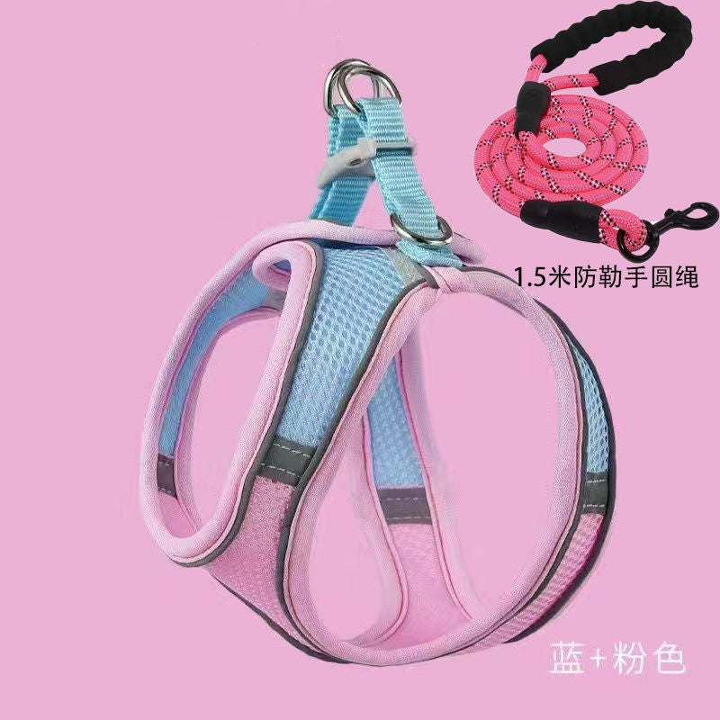 超目玉新品良いレビューハーネス小型犬抜けないおしゃれハーネスリードセット猫ハーネスリードセット小型犬ペット用品マジックテープ夜間反射犬リードハーネスセット