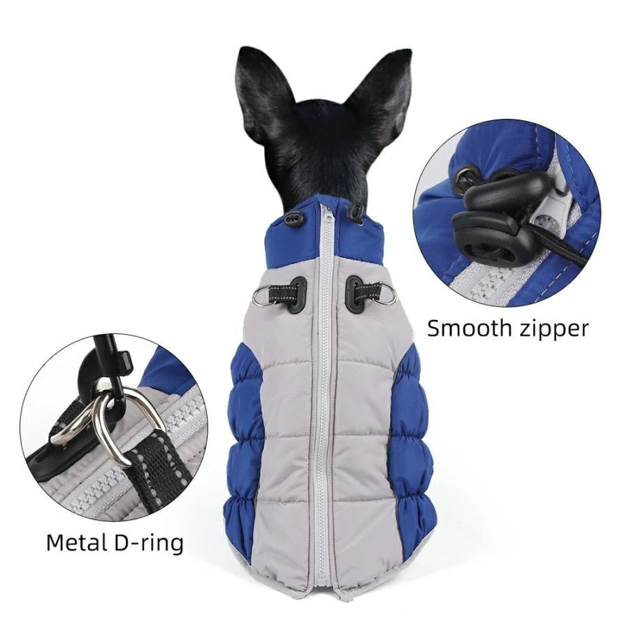 冬 ジャケット 犬服 小型犬 ドッグウェア 中型犬 コート 暖かい 重ね着 厚手 ベスト 犬の服 撥水 防寒 ハーネス ハーネス一体型ジャンパー 防寒着 オシャレ 犬
